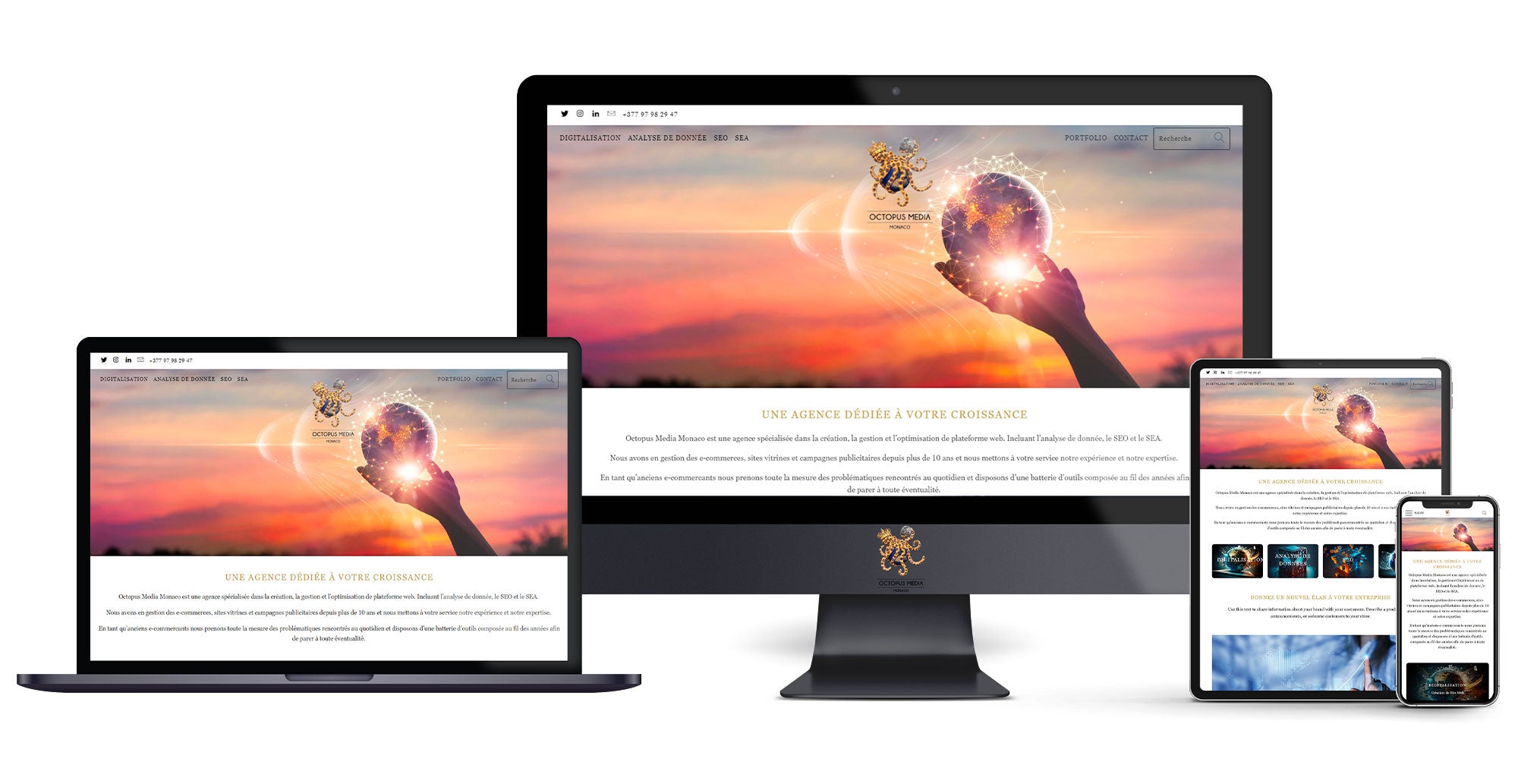 Octopus Media Monaco | Portfolio | Agence Digitale